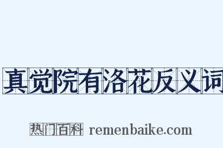 真觉院有洛花反义词是什么意思的图片